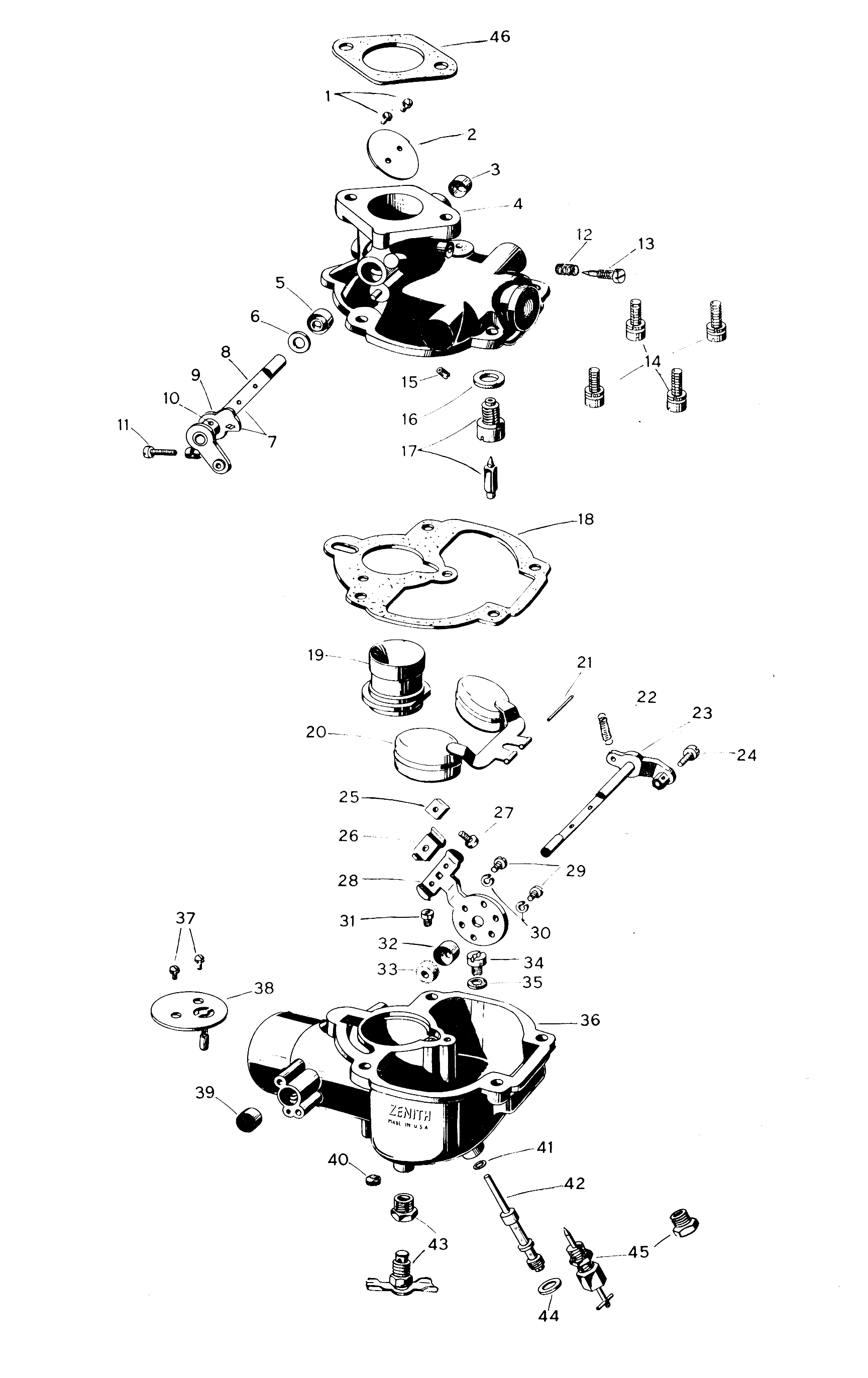 Zenith Type 267 exploded view