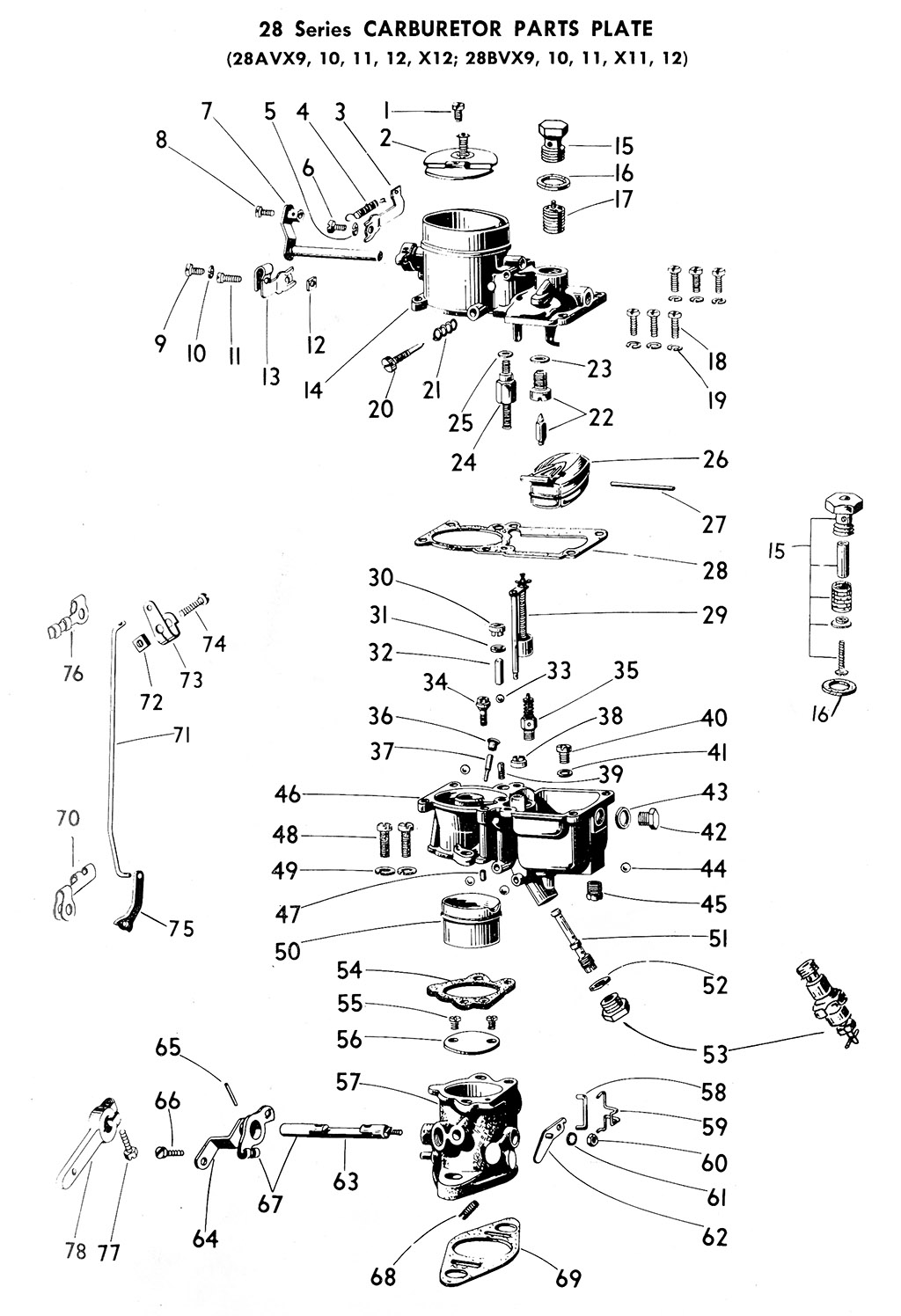 Zenith 28 exploded diagram