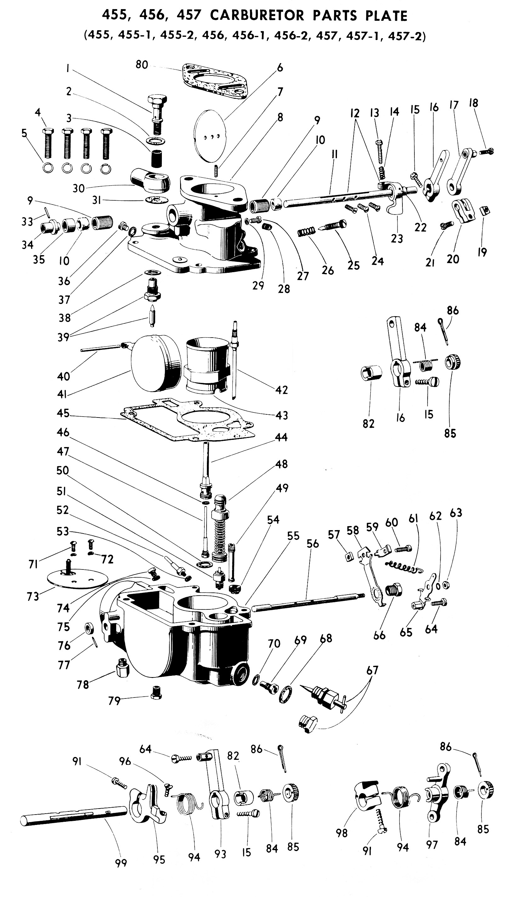 Zenith Type 455-456-457 exploded view