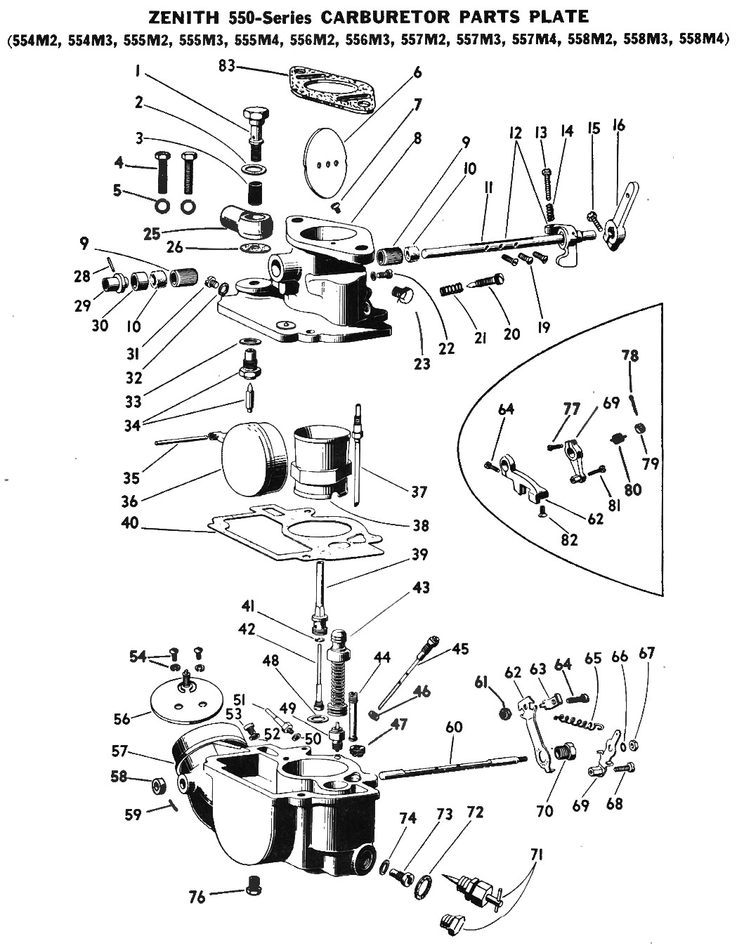 Zenith Type 550 exploded view