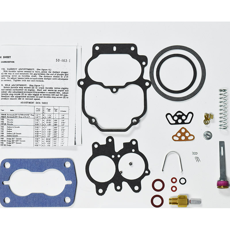 1955-1958 Chrysler, DeSoto, Dodge, Plymouth 2 barrel Carter BBD carburetor kit part number ck4457