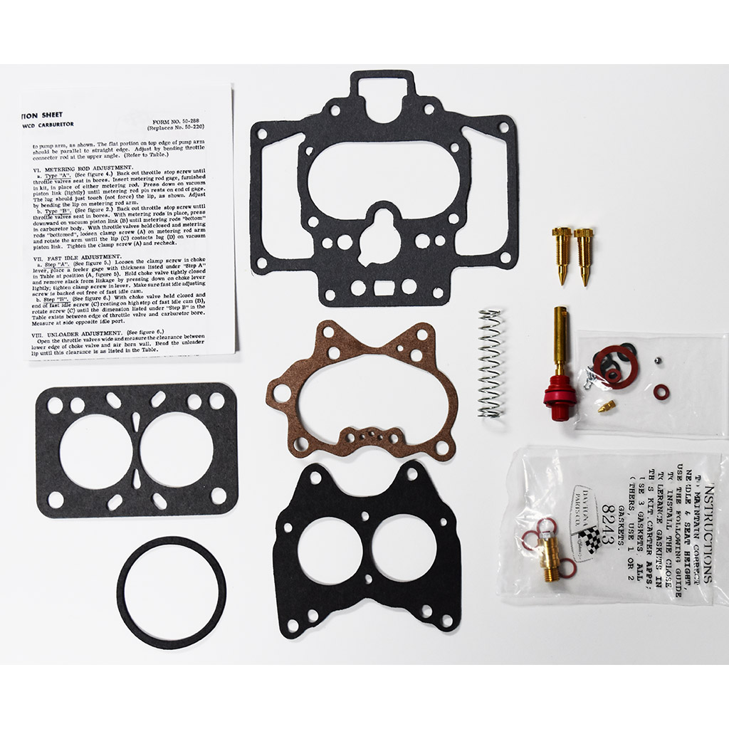 1953-1954 Pontiac 6 cylinder 239 Carter WCD carburetor kit part number ck4954