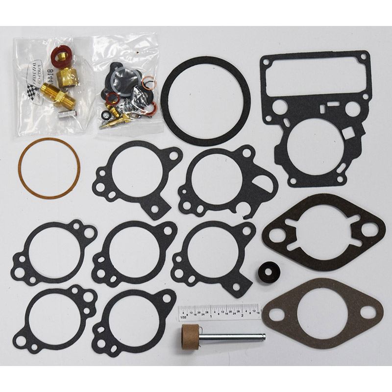 1933-1957 American Bantam, Chevrolet , Chrysler, DeSoto, Dodge, Dodge Truck, Hudson, International, Kaiser, Nash, Plymouth, Studebaker, Terraplane Stromberg BX Carburetor Kit part number ck5463