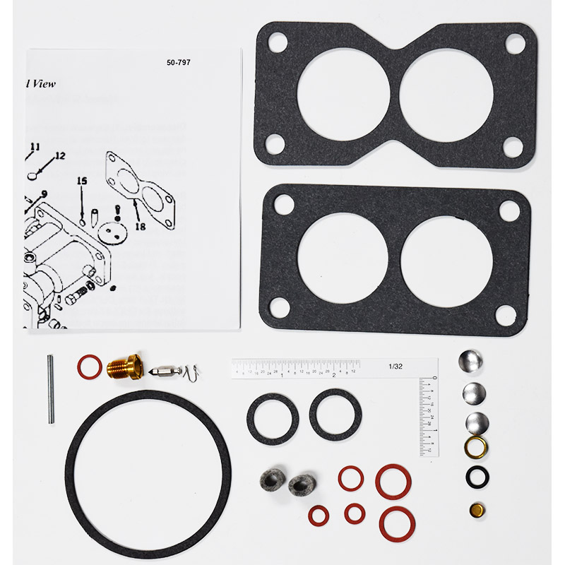 Basic kit for 2 barrel Marvel-Schebler DLTX carburetor part number ck6695