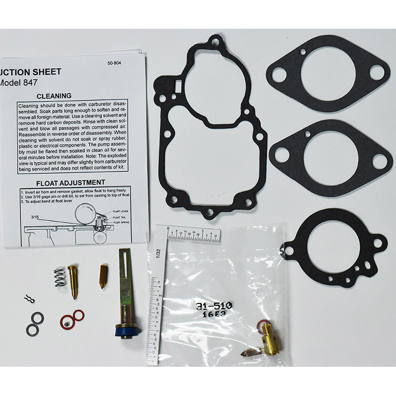 1941-1951 Ford, Ford Truck, Mercury 6 Cylinder 226 CID Holley 847 carburetor kit with viton pump part number ck7107