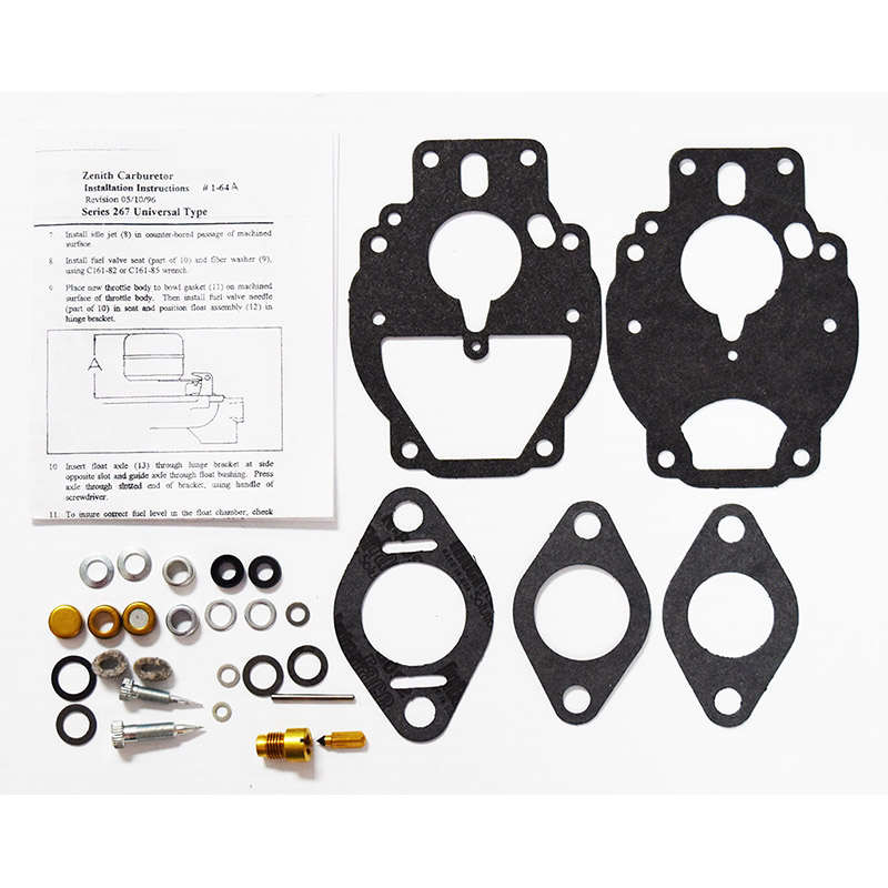 Zenith 267 size 8, 9, 10 carburetor kit part number ck9945