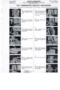 Carter WO Carburetor Manual for Willys part number cm001