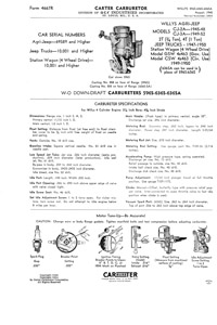 Carter WO Carburetor Service Manual