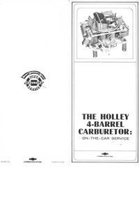 Holley 1963-1965 Chevrolet High Performance Carburetor Service Manual part number cm009