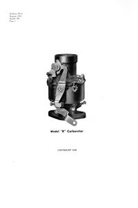 Rochester Model B, BC 1st Design Carburetor Manual