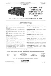 Carter AFB 1957-66 Cadillac and Pontiac Carburetor Service Manual