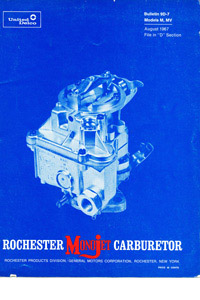 Rochester 1M, 1MV 1968-1976 Chevrolet, Pontiac, Checker Monojet Carburetor Service Manual eBook pdf part number cm081