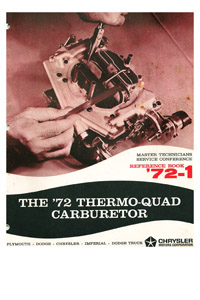 Carter Thermoquad 1978-84 Carburetor Service Manual