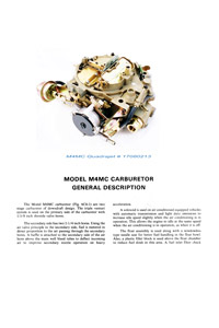 Rochester M4MC 1979-84 305, 350 Chevrolet, GMC truck Carburetor Service Manual eBook pdf part number cm219