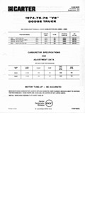 Carter BBD 1973-up Small Bore (1-1/4") Carburetor Service Manual