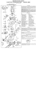 Carter BBD 1973-up Small Bore (1-1/4") Carburetor Service Manual