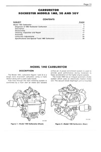 Rochester 1ME 1979-1990 GMCm Chevrolet Truck 292 CID Carburetor Service Manual ebook pdf part number cm246