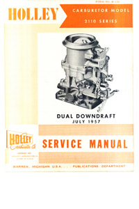 Holley 2110 1955-1957 Ford Carburetor Service Manual ebook pdf part number cm412