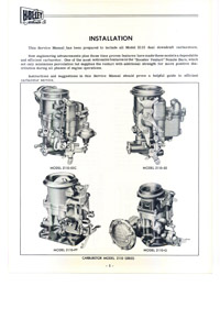 Holley 2110 1955-1957 Ford Carburetor Service Manual