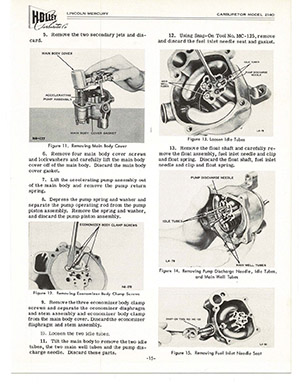 Holley 2140 1953-1954 Lincoln Carburetor Service Manual