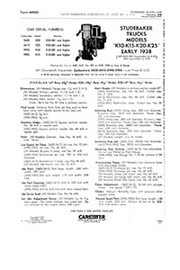 Carter W-1 1932-48 Chevrolet, Oldsmobile, Pontiac, Studebaker Carburetor Service Manual