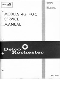 Rochester 4GC 1961-1965 Buick Carburetor Service Manual ebook pdf part number cm468