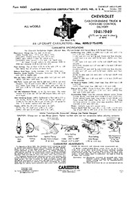 Carter BB, BB1, BB1A, BB1D updraft Carburetor Service Manual