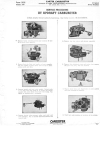Carter UT Updraft Carburetor Service Manual ebook pdf part number cm480