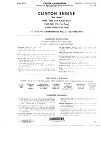 Carter UT Updraft Carburetor Service Manual