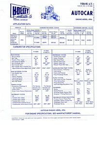 Holley Governed 2140SG/4000G Autocar, Diamond T, Hall-Scott, IHC, REO, White Carburetor Service Manual