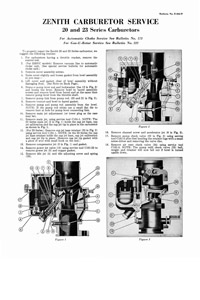 Zenith Model 20, 23 Carburetor Service Manual ebook pdf part number cm542