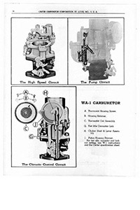Carter WA-1 1952-1954 Hudson Carburetor Service Manual