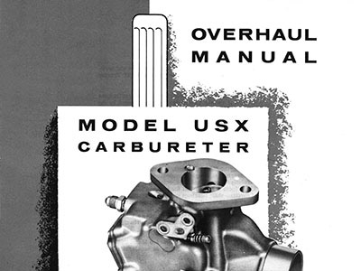 Marvel-Schebler USX Carburetor Service Manual eBook pdf part number cm6005