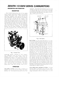 Zenith Model 1510MV Carburetor Service Manual eBook pdf part number cm918