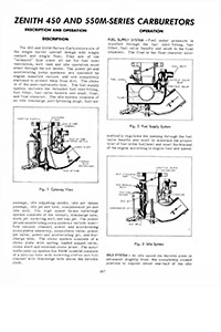 Zenith 450/550M Carburetor Service Manual eBook pdf part number cm920